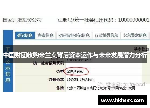 中国财团收购米兰案背后资本运作与未来发展潜力分析